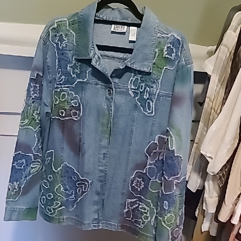 Chico's Sky Blue Denim Jacket